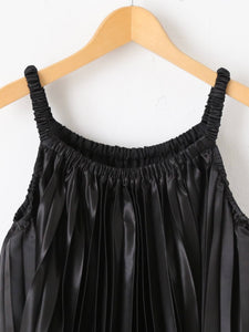 noir kei ninomiya エステルサテン ワンピース ティアード ブラック
