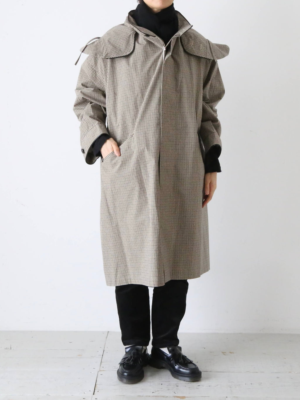 R&D.M.Co- オールドマンズテーラー ガンクラブチェックダブルタック