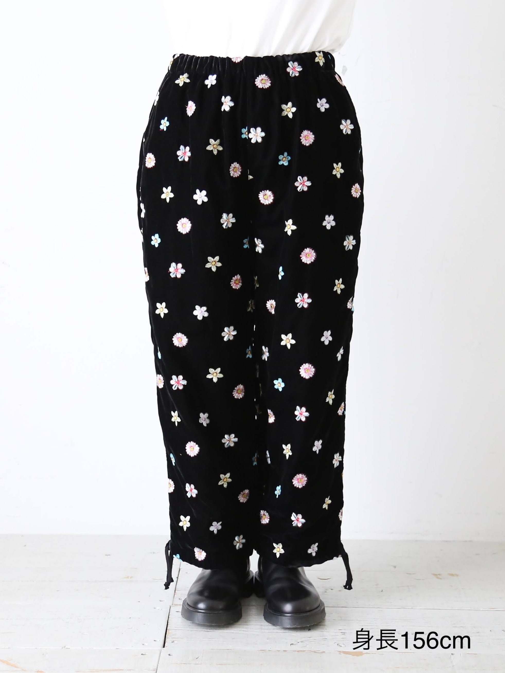 tao エステルベルベット刺繍パンツ [TP-P007-051]