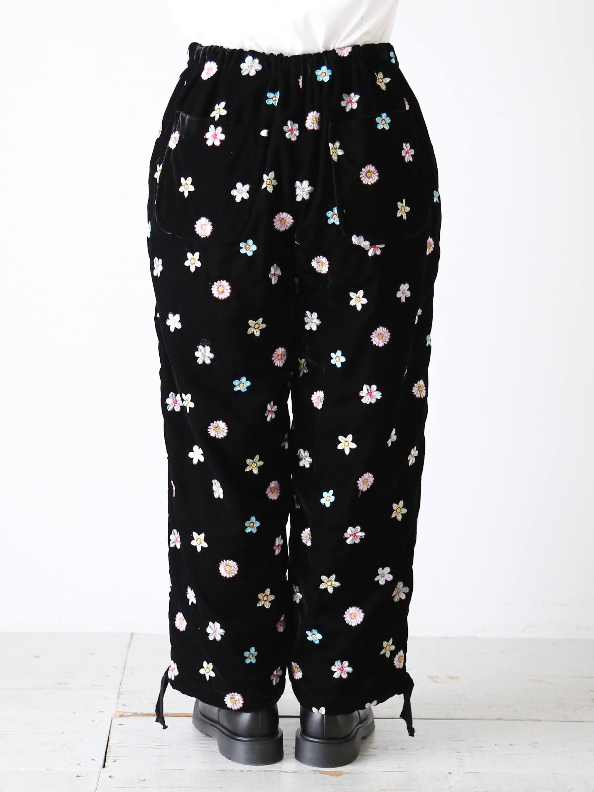 tao エステルベルベット刺繍パンツ [TP-P007-051]