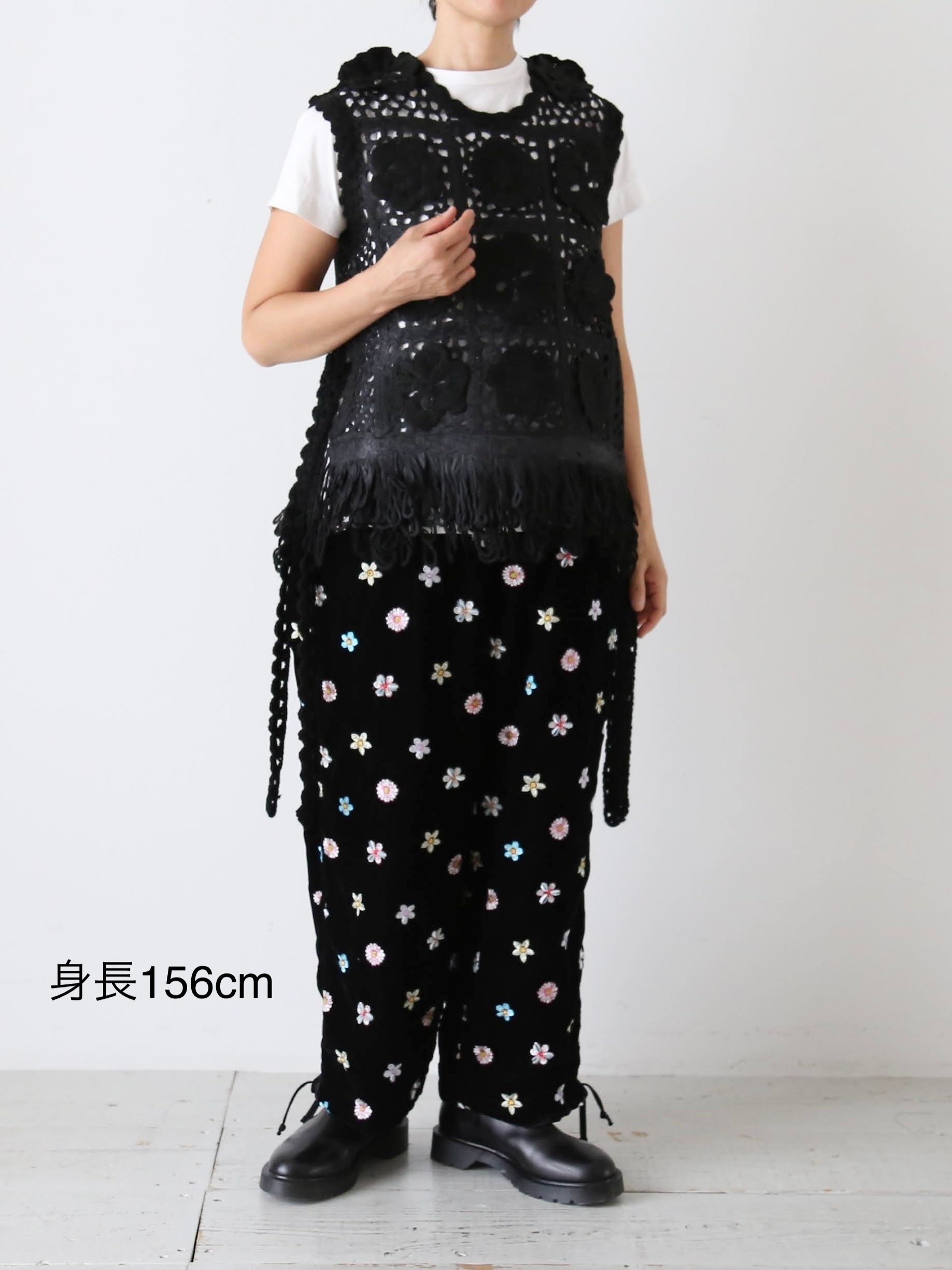 tao  エステル×アクリルかぎ針モチーフ編ベスト [TP-N006-051]