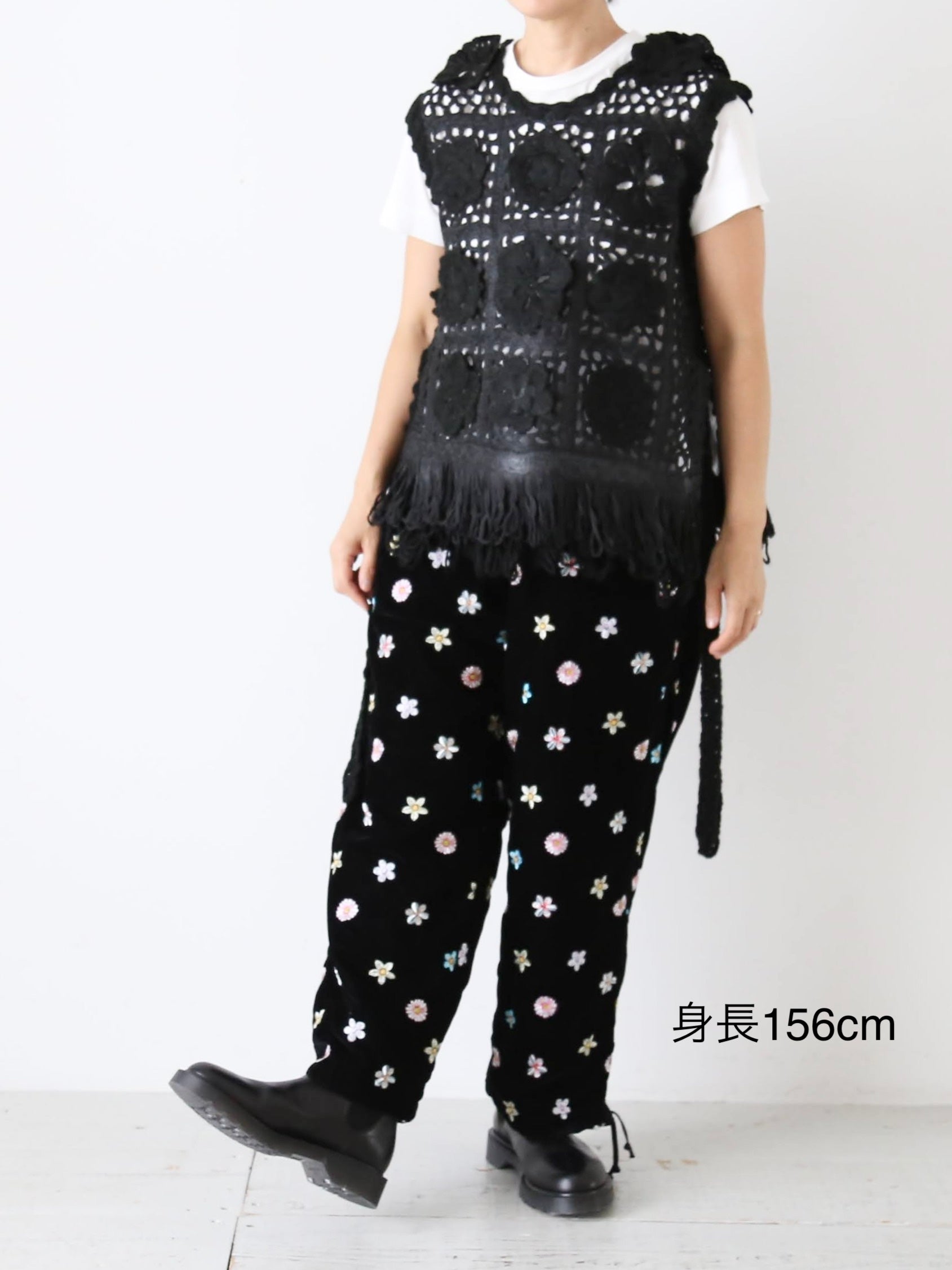 tao エステルベルベット刺繍パンツ [TP-P007-051]