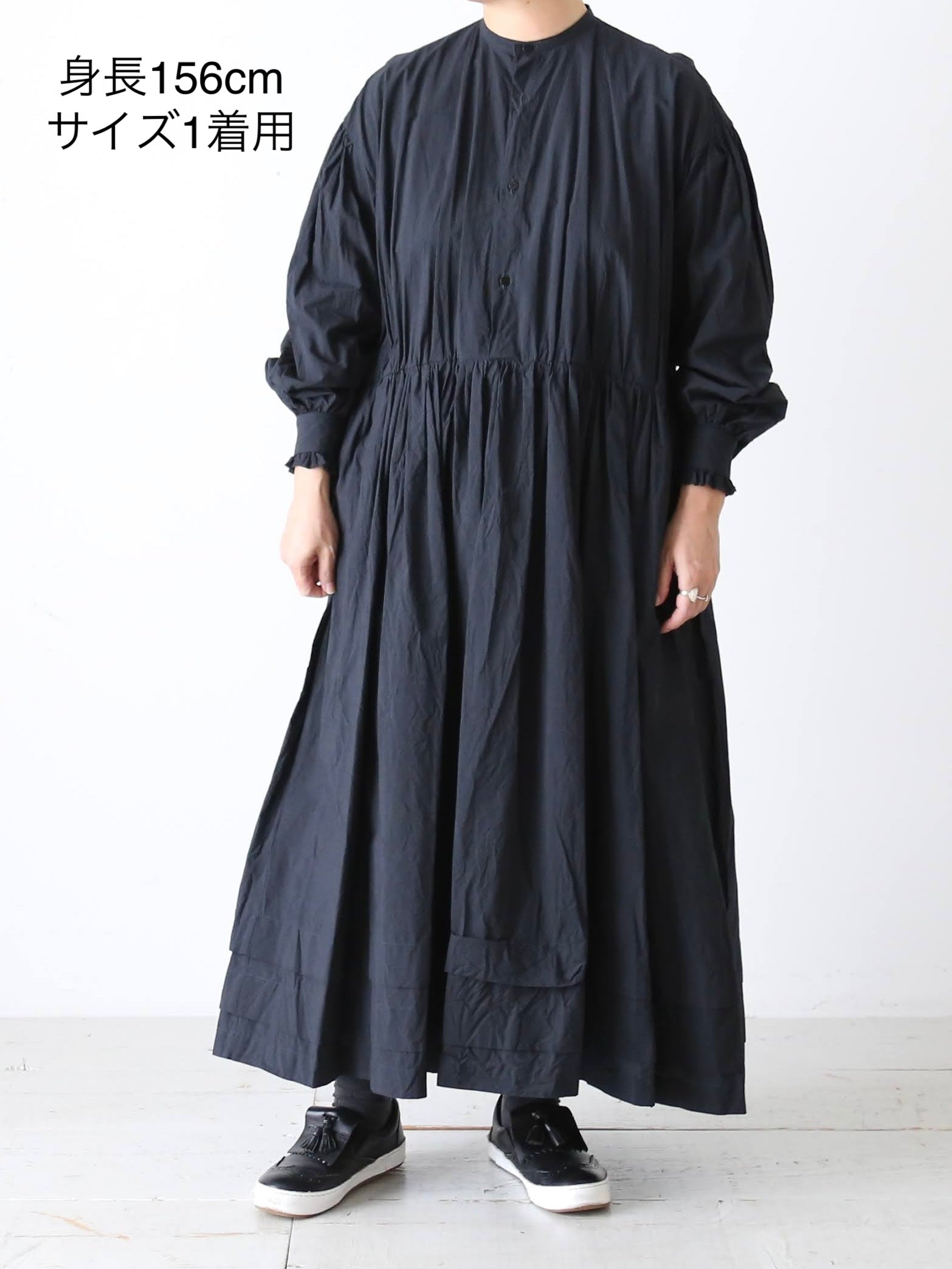 TOUJOURS ビショップスリーブクラシックギャザードレス [MM43DD03]