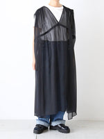 画像をギャラリービューアに読み込む, TOUJOURS ドローストリングジレドレス [TM43ID03]
