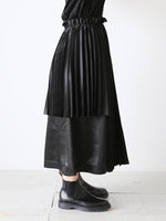 画像をギャラリービューアに読み込む, noir kei ninomiya エステルサテンプリーツスカート [3P-S016-051]
