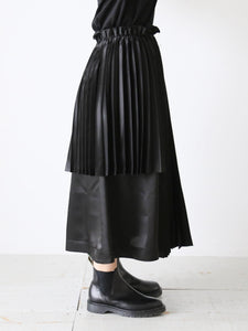 noir kei ninomiya エステルサテンプリーツスカート [3P-S016-051] – CREER