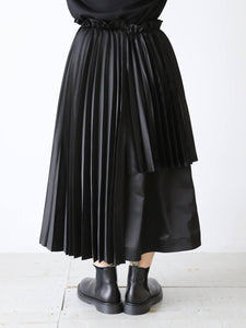 noir kei ninomiya エステルサテンプリーツスカート [3P-S016-051] – CREER