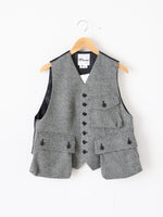 画像をギャラリービューアに読み込む, noir kei ninomiya 千鳥柄ウールツイードベスト [3P-V013-051]
