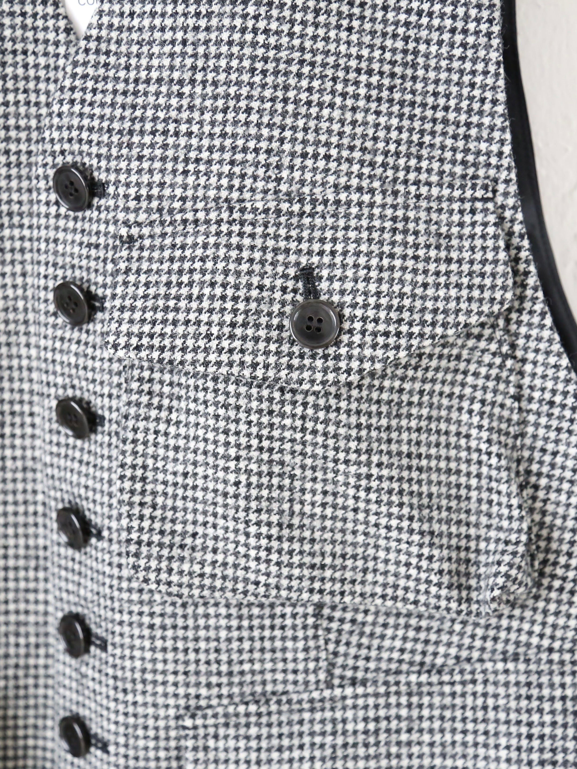 noir kei ninomiya 千鳥柄ウールツイードベスト [3P-V013-051]