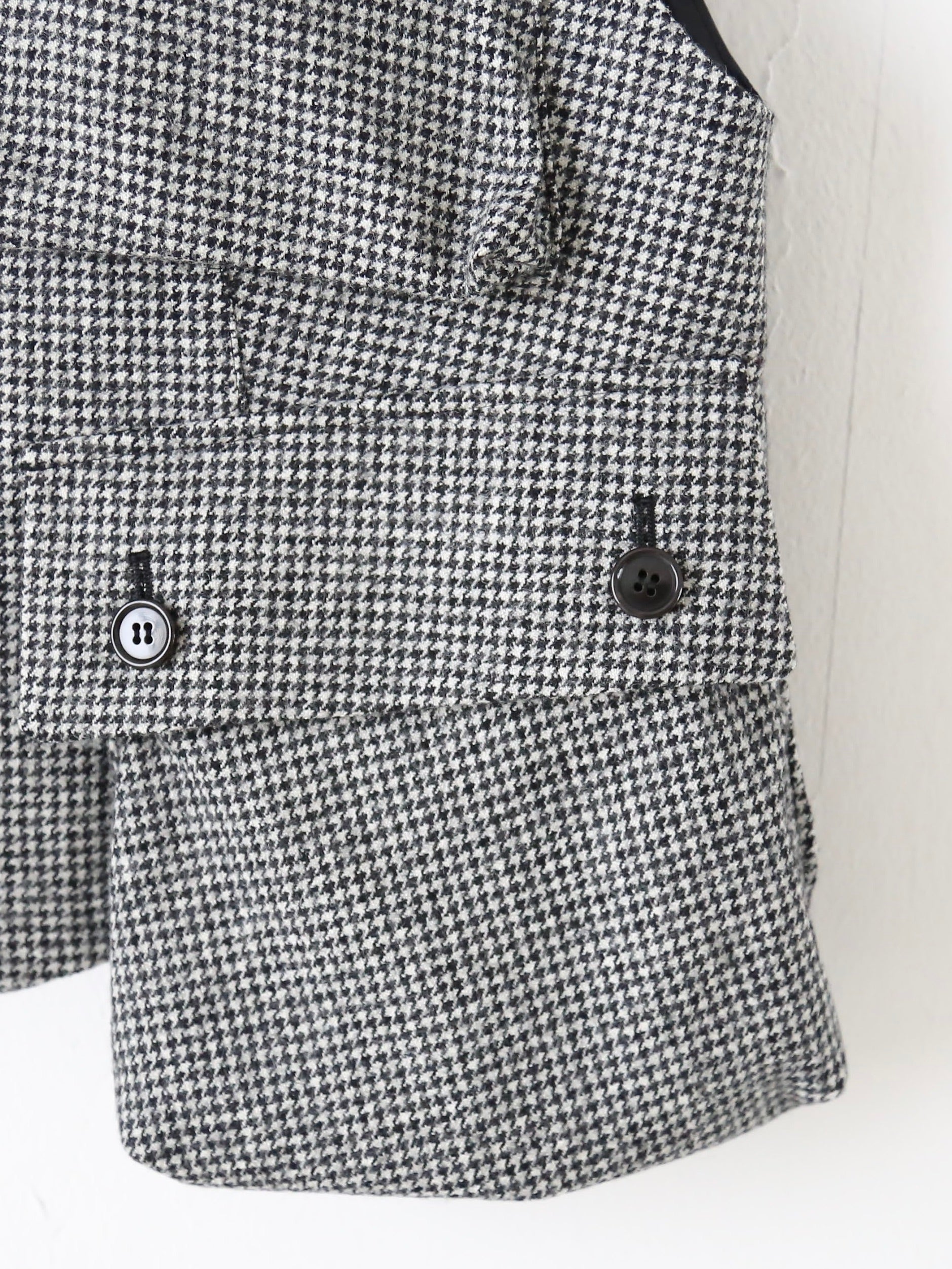 noir kei ninomiya 千鳥柄ウールツイードベスト [3P-V013-051]