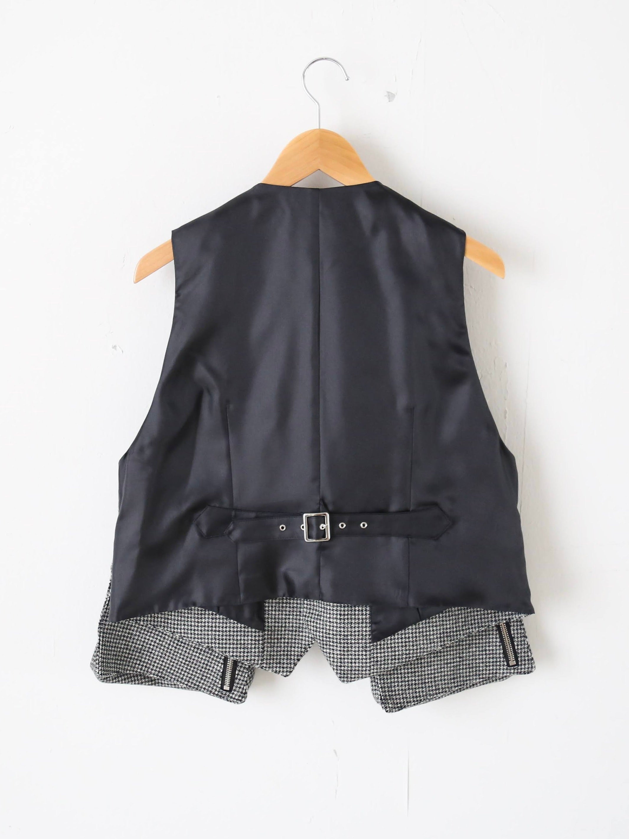 noir kei ninomiya 千鳥柄ウールツイードベスト [3P-V013-051]