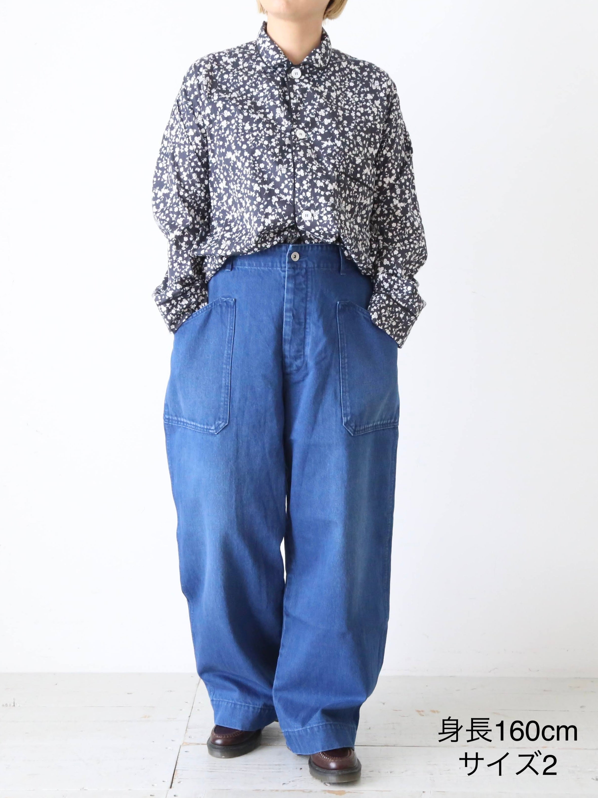 Veritecoeur デニム ユーテリティー パンツ コットン ワイドストレート