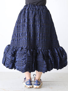 noir kei ninomiya ギャザー織り チェック ジャガードスカート