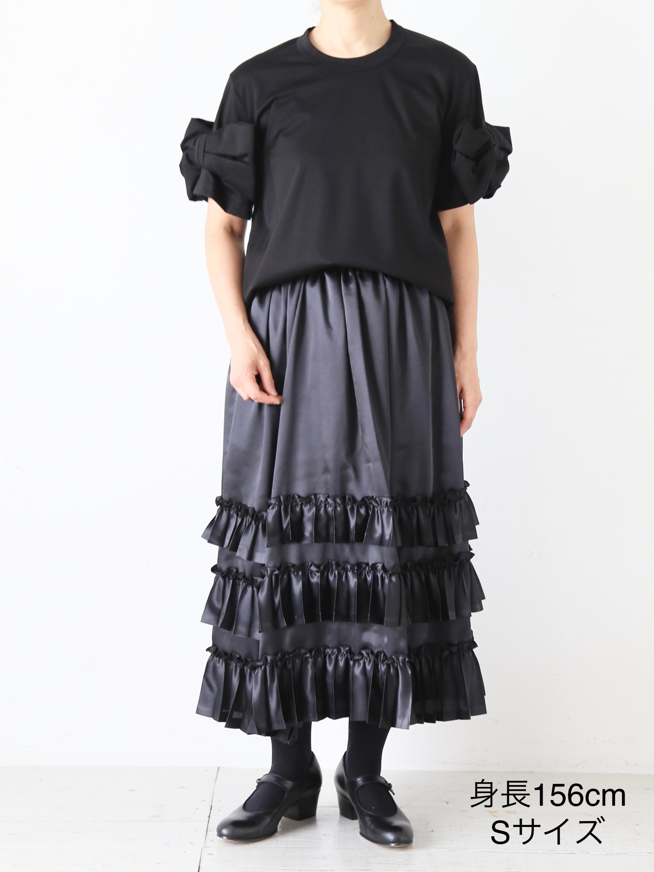 noir kei ninomiya 膝丈スカート S 黒 noir kei ninomiya ひざ丈