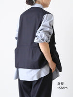 画像をギャラリービューアに読み込む, TOUJOURS ハンティングユーティリティロングベスト [YM43KV02]
