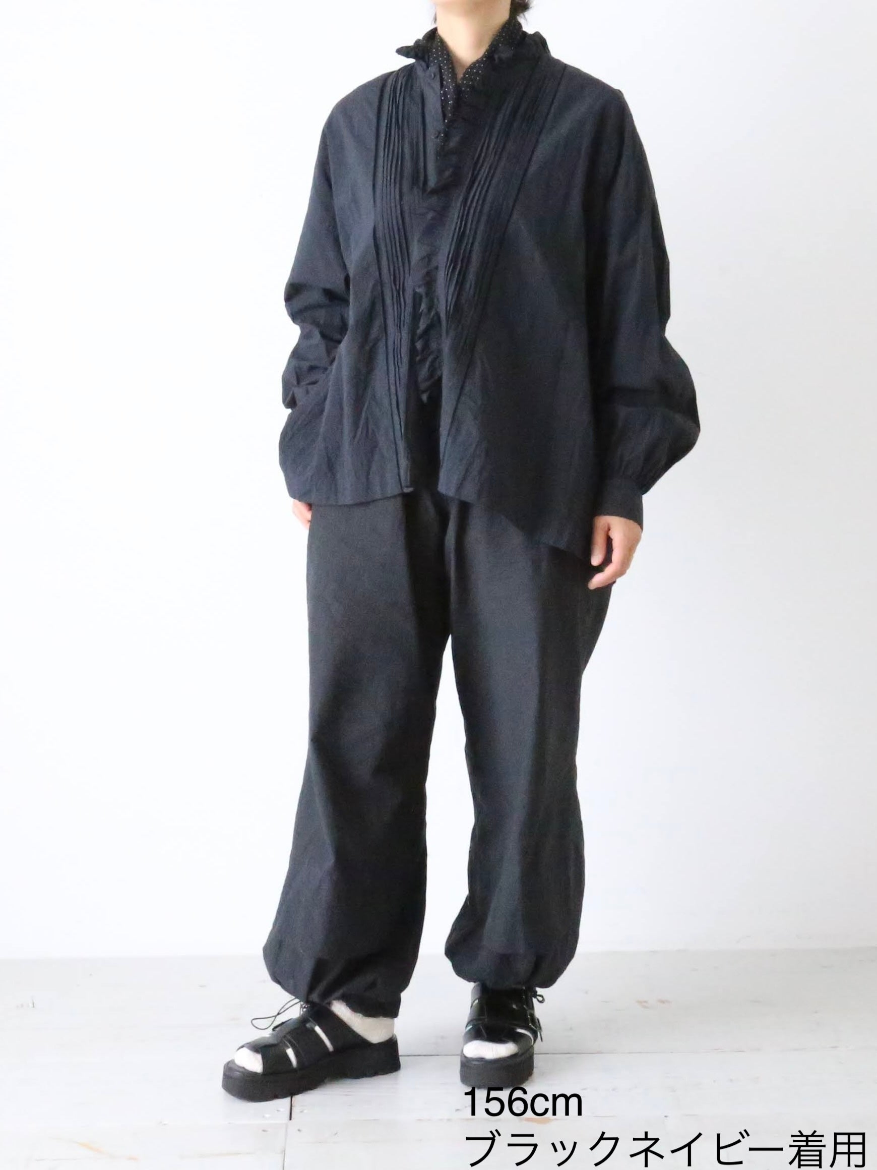 TOUJOURS レースピンタックラッフルシャツ [MM43DS01]