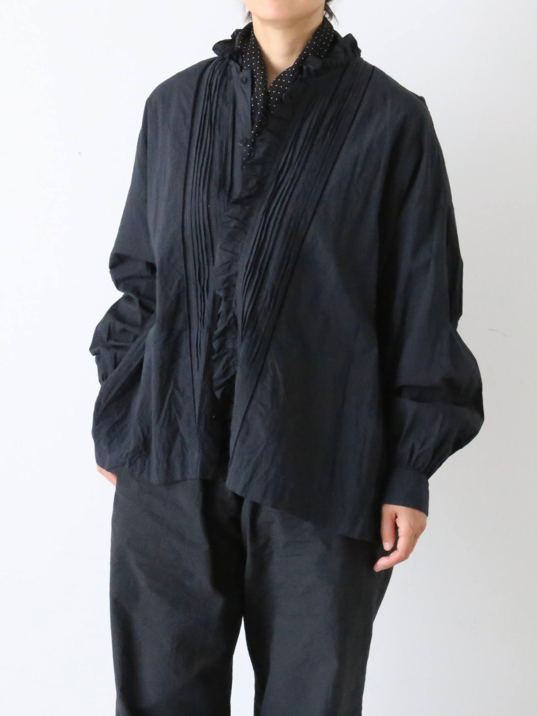 TOUJOURS レースピンタックラッフルシャツ [MM43DS01]