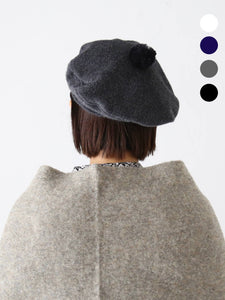 ★新品未使用★R&D.M.CO- アンゴラ　ベレー帽　ブラック R&D.M.Co- アンゴラベレー [6384] [7125][7695] – CREER