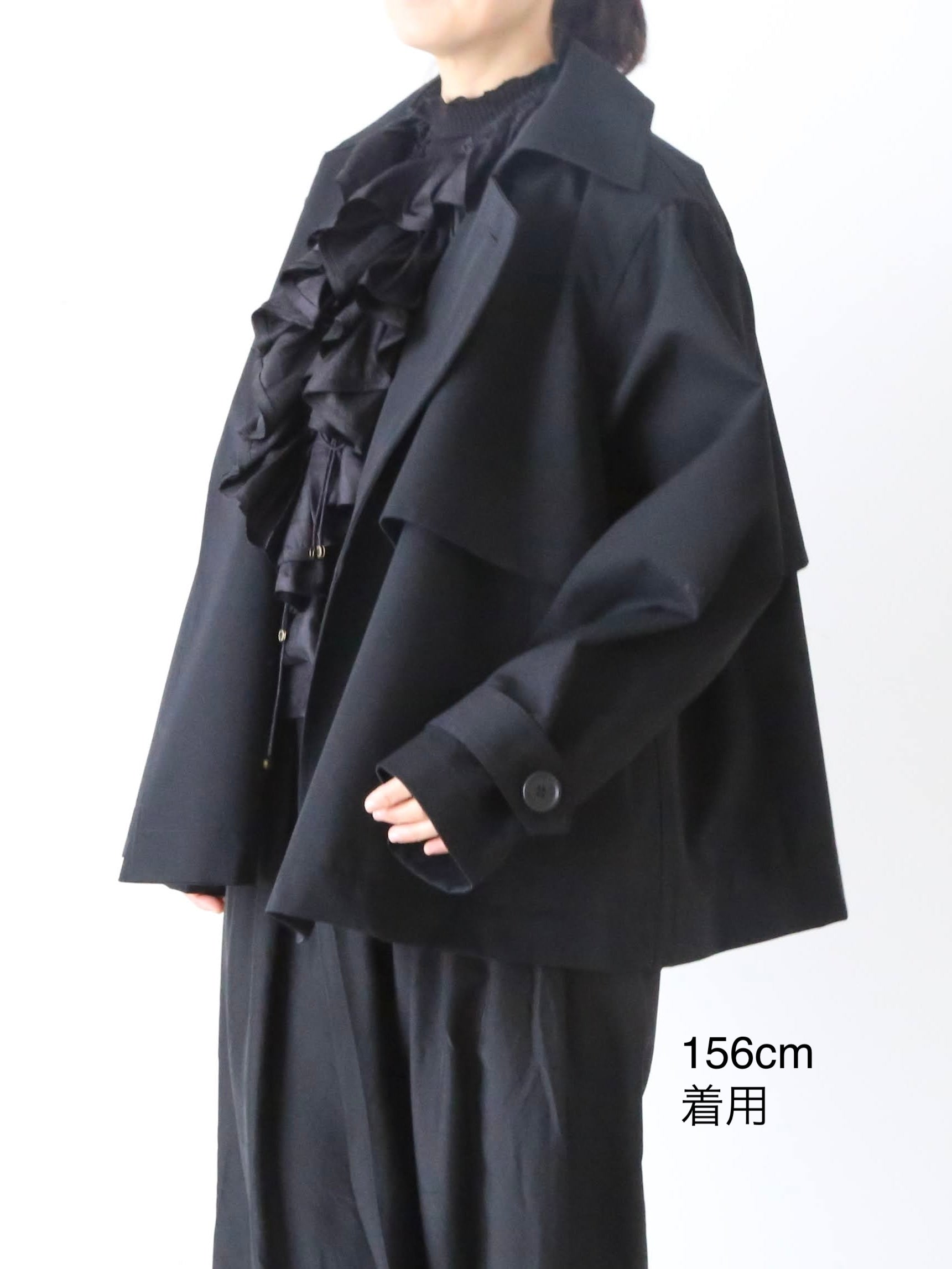 Veritecoeur ショートトレンチ ウール ギャバジン 2色 – CREER