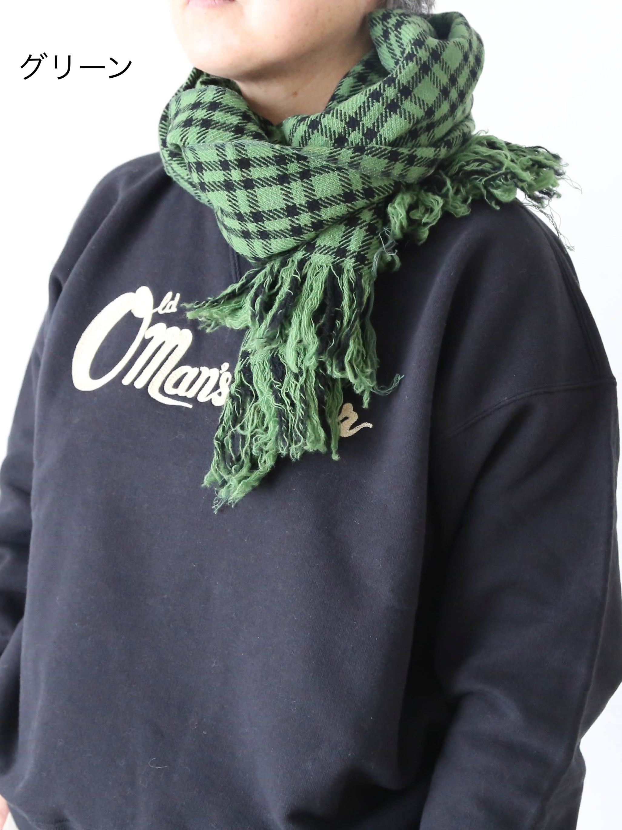 R&D.M.Co- チェックマフラー ウール100% 上質 4色展開 – CREER