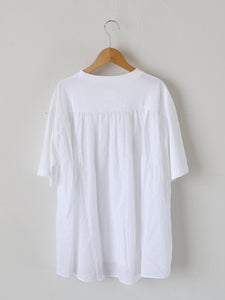 TOUJOURS コンビネーションTシャツ コットンレース ホワイト 長袖 – CREER