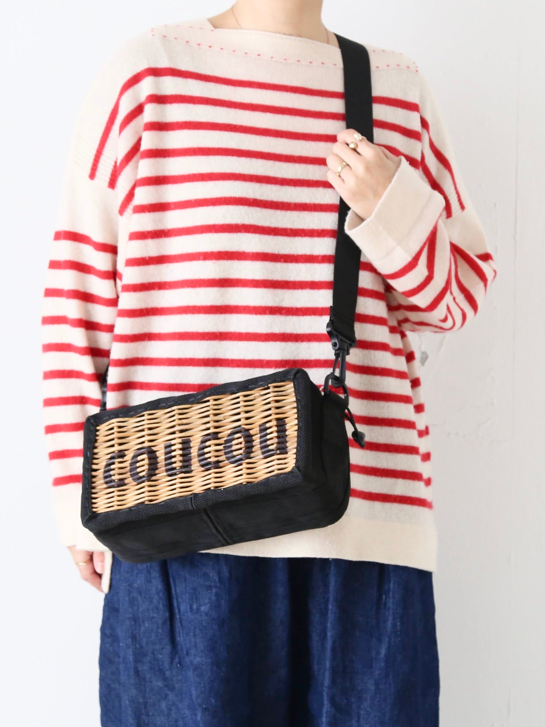 ebagos テープ COUCOU 紅籐 プリント ショルダー 2WAY – CREER