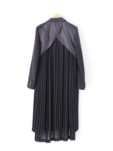 noir kei ninomiya ウールモヘヤ×エステルジョーゼット コート 