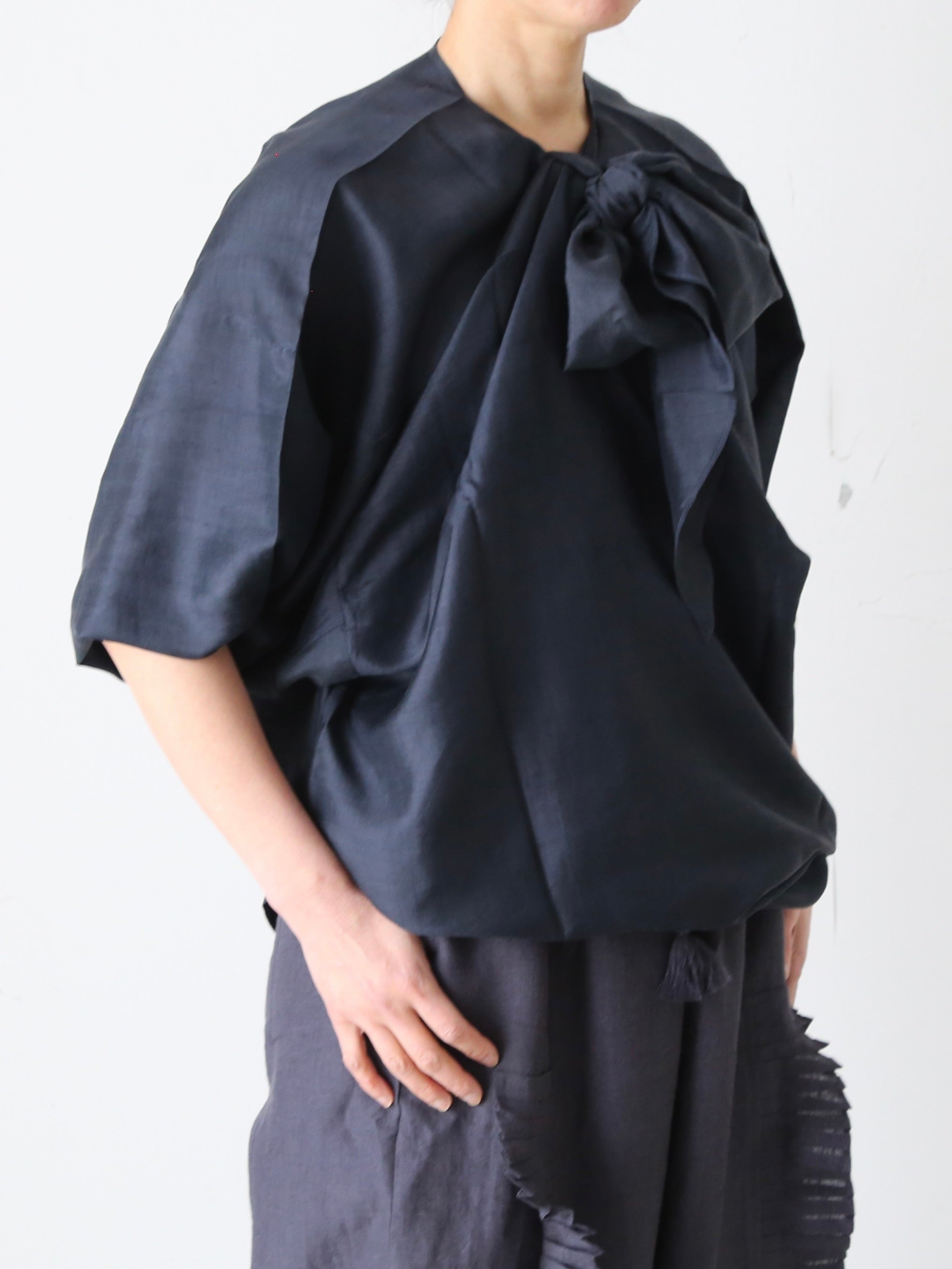 【極美品】希少！BUNON ブノン カディシルクブラウス BUNON Khadi Silk Ribbon Light Jackt