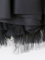 画像をギャラリービューアに読み込む, noir kei ninomiya ウールトロ×ナイロンチュールスカート [3Q-S008-051]
