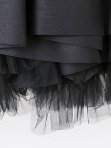 noir kei ninomiya ウールトロ×ナイロンチュール スカート 星柄