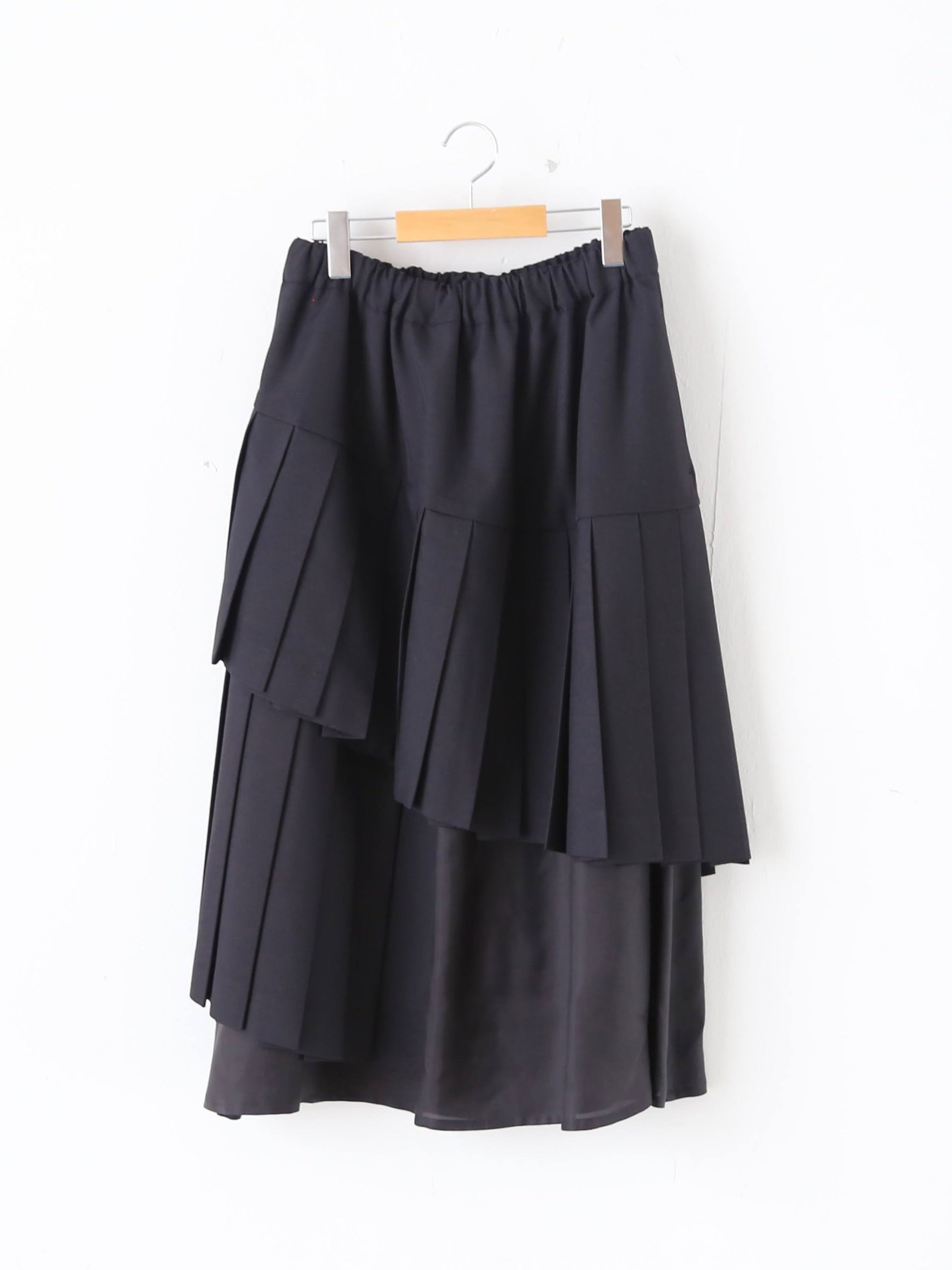 noir kei ninomiya ウールスカート ノワール ケイ ニノミヤnoir kei ninomiya ウールリブ切替ギャザー