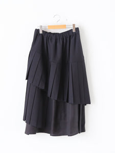 noir kei ninomiya ウールエステルギャバジンスカート [3Q-S009-051