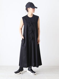 noir kei ninomiya 綿ポンチ Aラインドレス コットン100% 3Dスター – CREER