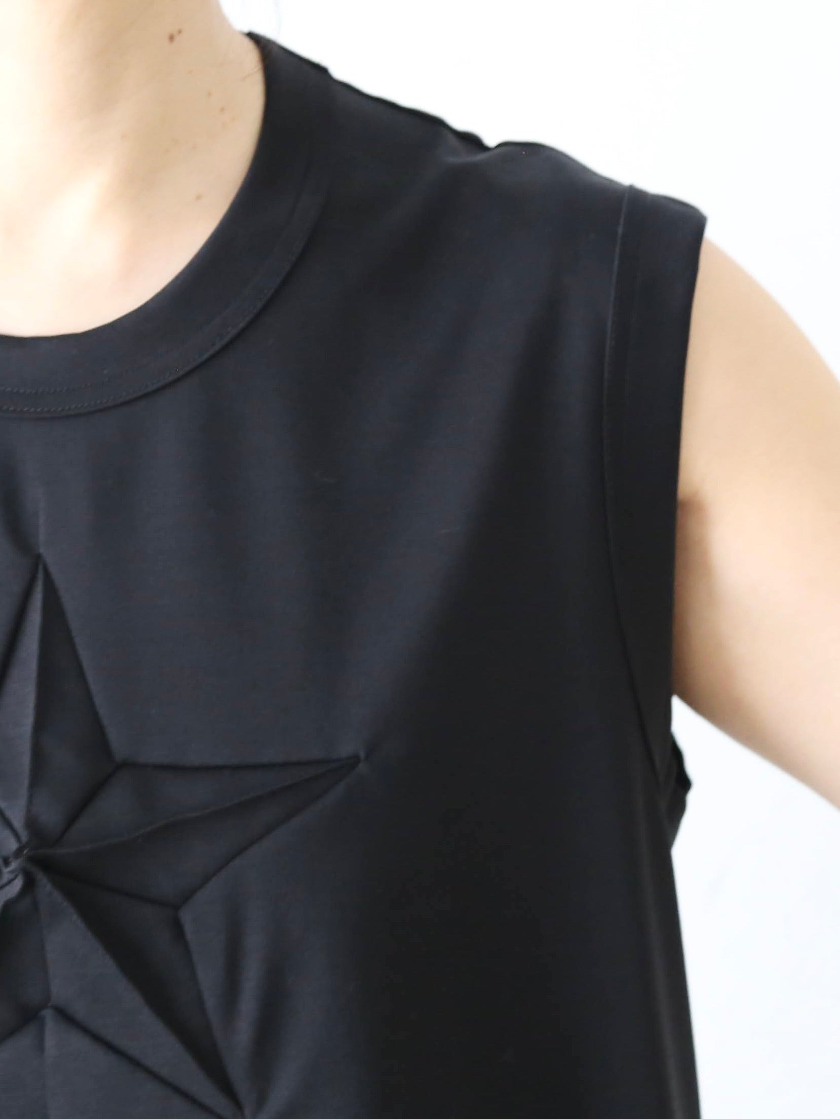 noir kei ninomiya 綿ポンチ Aラインドレス コットン100% 3Dスター – CREER