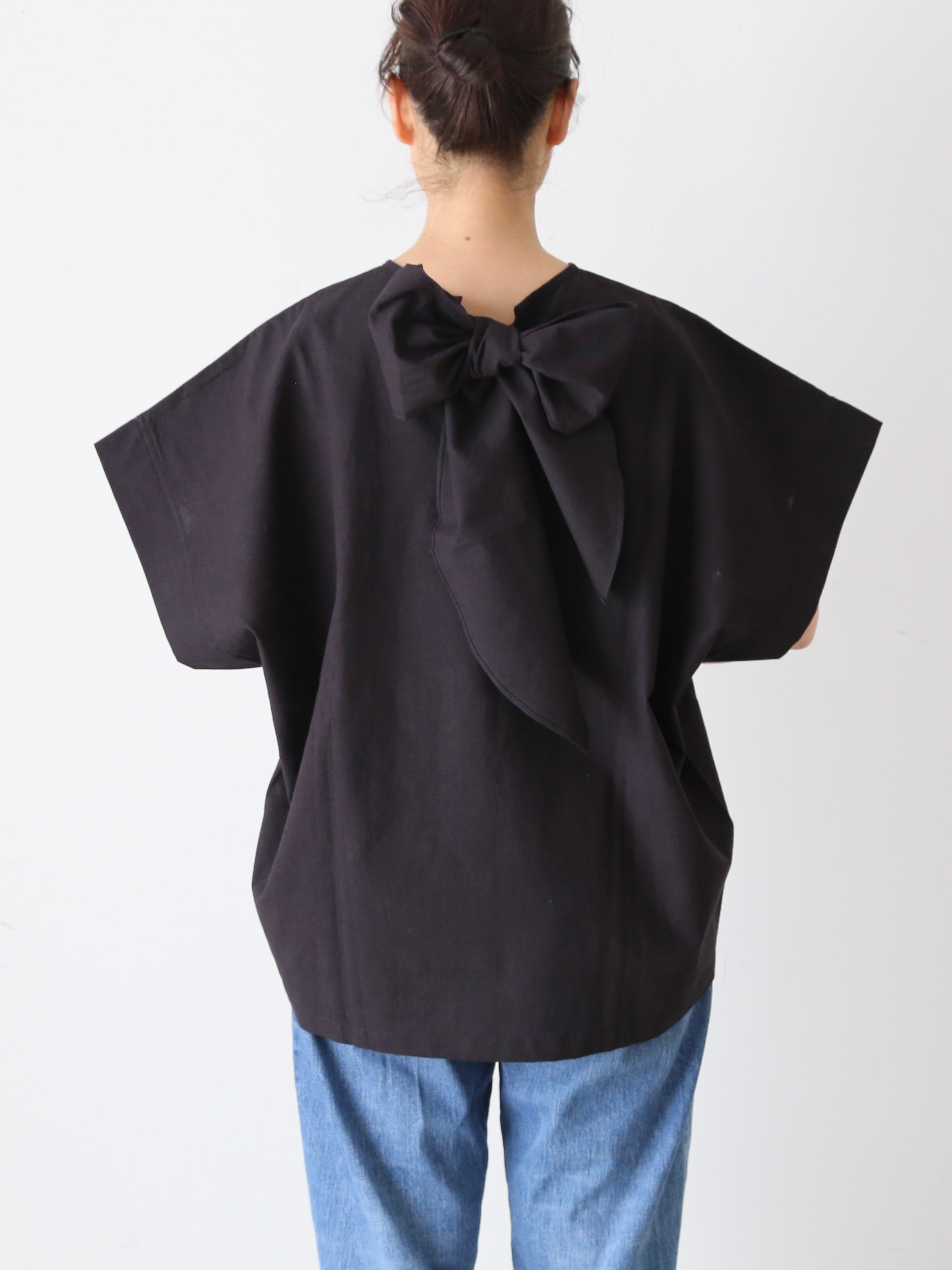トップス Manabun BUNON ブノン インド手紡ぎカディ 手刺繍 リボンウーブンT – CREER