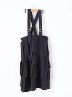 画像をギャラリービューアに読み込む, noir kei ninomiya ウールエステルギャバジンジャンパースカート [3Q-A001-051]
