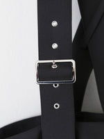 画像をギャラリービューアに読み込む, noir kei ninomiya ウールエステルギャバジンジャンパースカート [3Q-A001-051]
