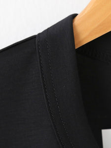 noir kei ninomiya 綿ポンチ×ナイロンチュールTシャツ [3Q-T004-051