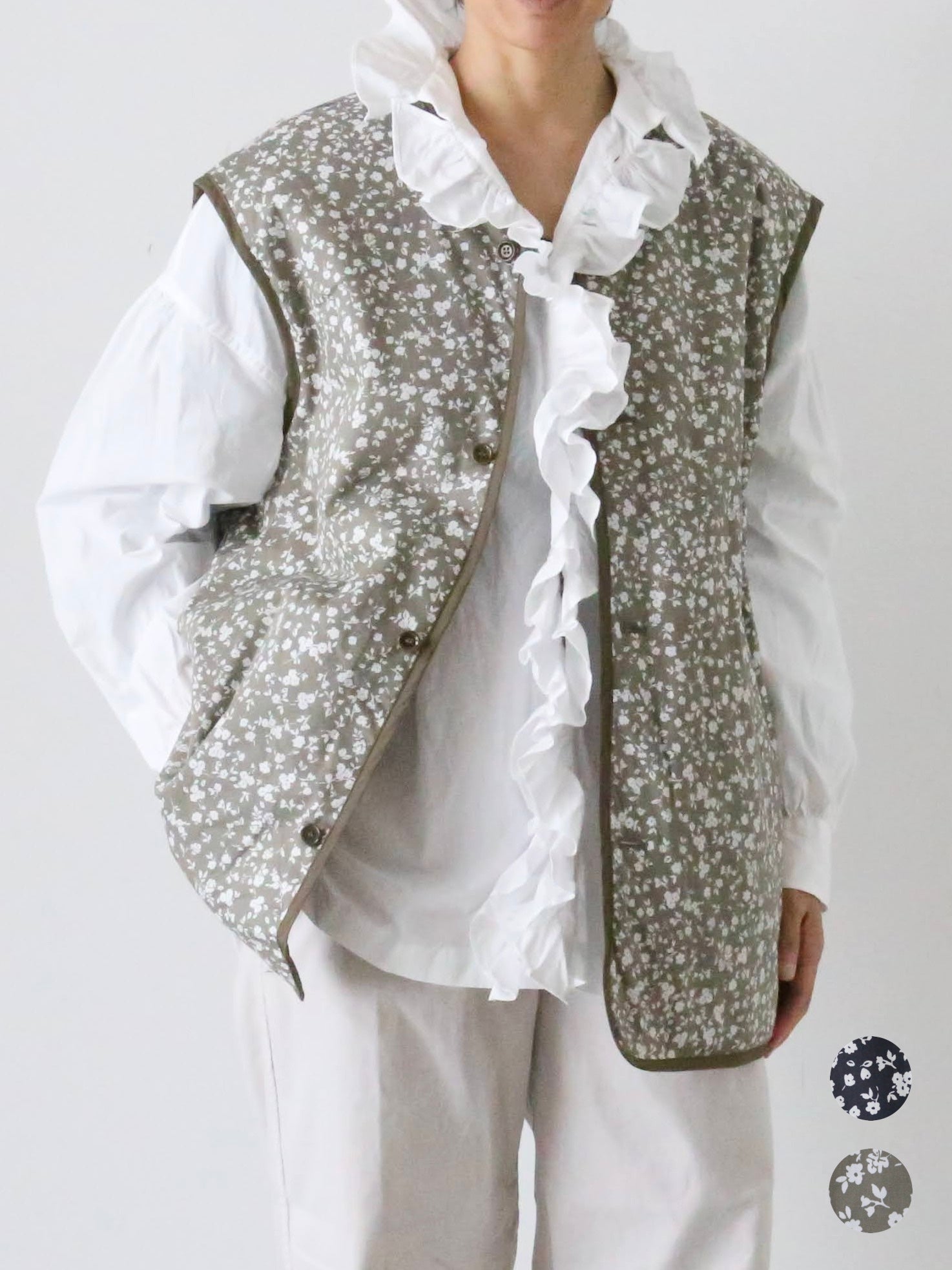 TOUJOURS リバーシブルパテッドユーティリティベスト [YM43FV02]