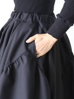 画像をギャラリービューアに読み込む, noir kei ninomiya ウールトロ×ナイロンチュールスカート [3Q-S008-051]
