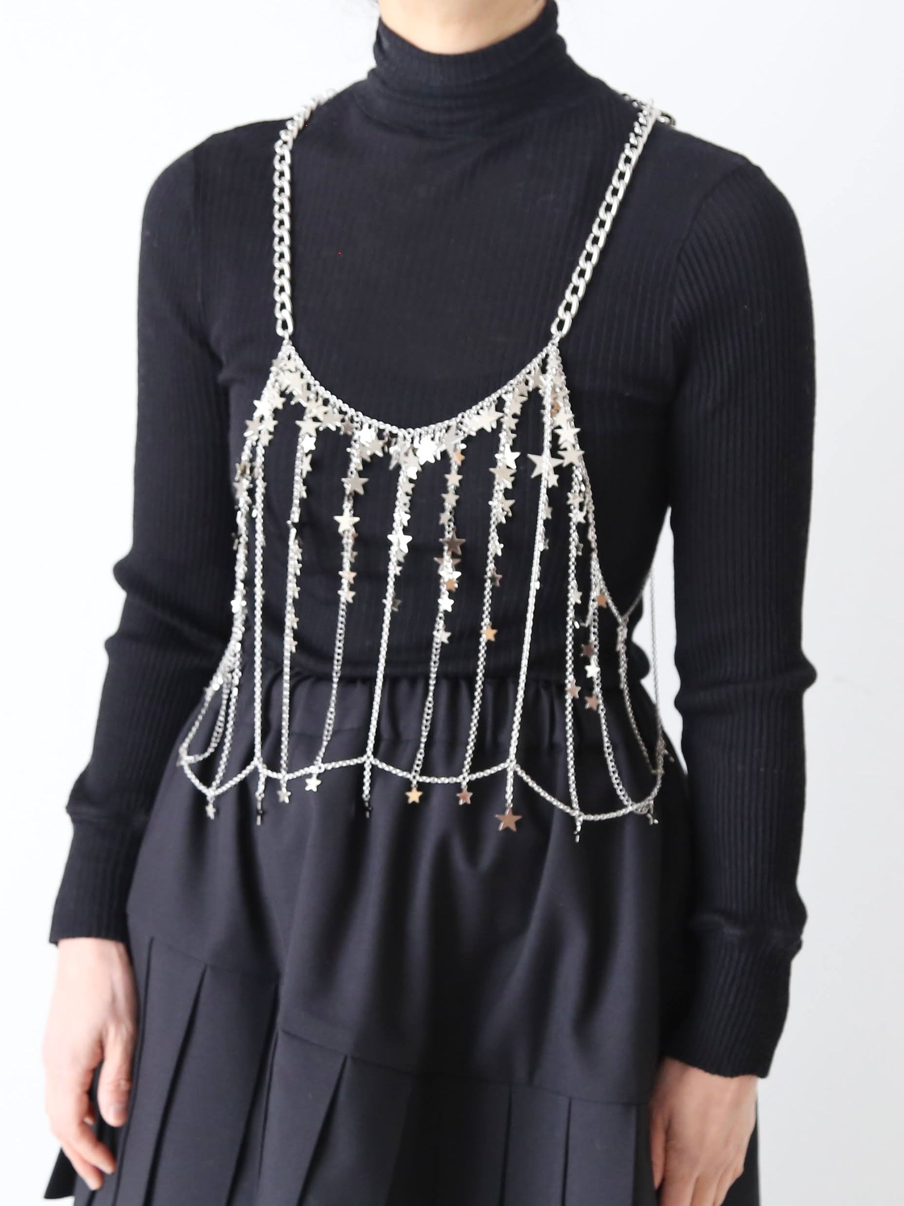 noir kei ninomiya チャーム×チェーン ハーネス スター シルバー – CREER