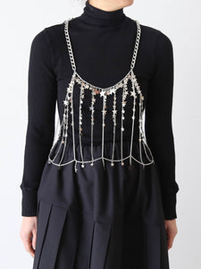 noir kei ninomiya チャーム×チェーン ハーネス スター シルバー – CREER