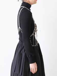 noir kei ninomiya チャーム×チェーン ハーネス スター シルバー – CREER