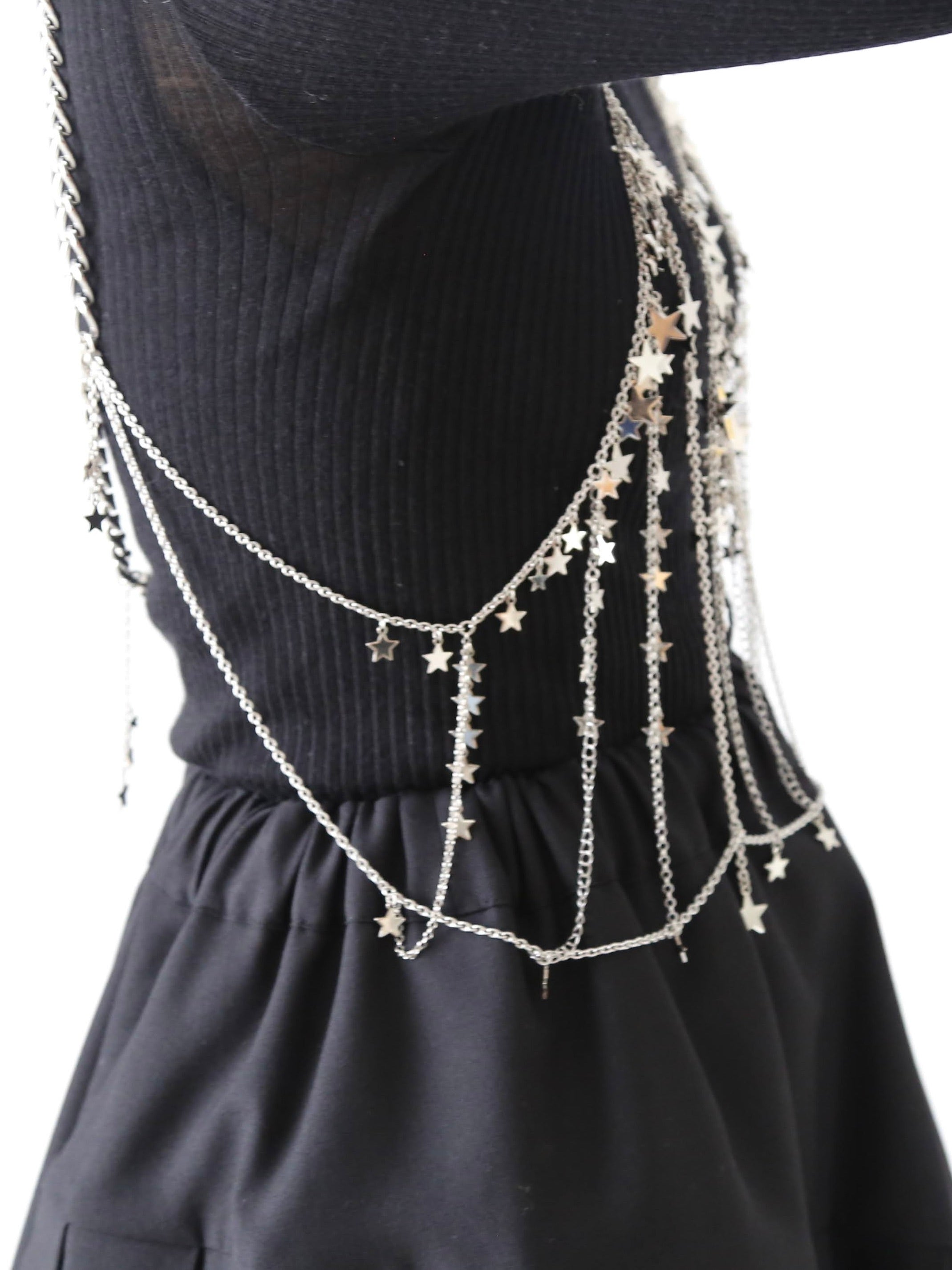 noir kei ninomiya チャーム×チェーン ハーネス スター シルバー – CREER