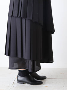 noir kei ninomiya ウールエステルギャバジンスカート [3Q-S009-051