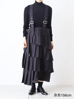 画像をギャラリービューアに読み込む, noir kei ninomiya ウールエステルギャバジンジャンパースカート [3Q-A001-051]
