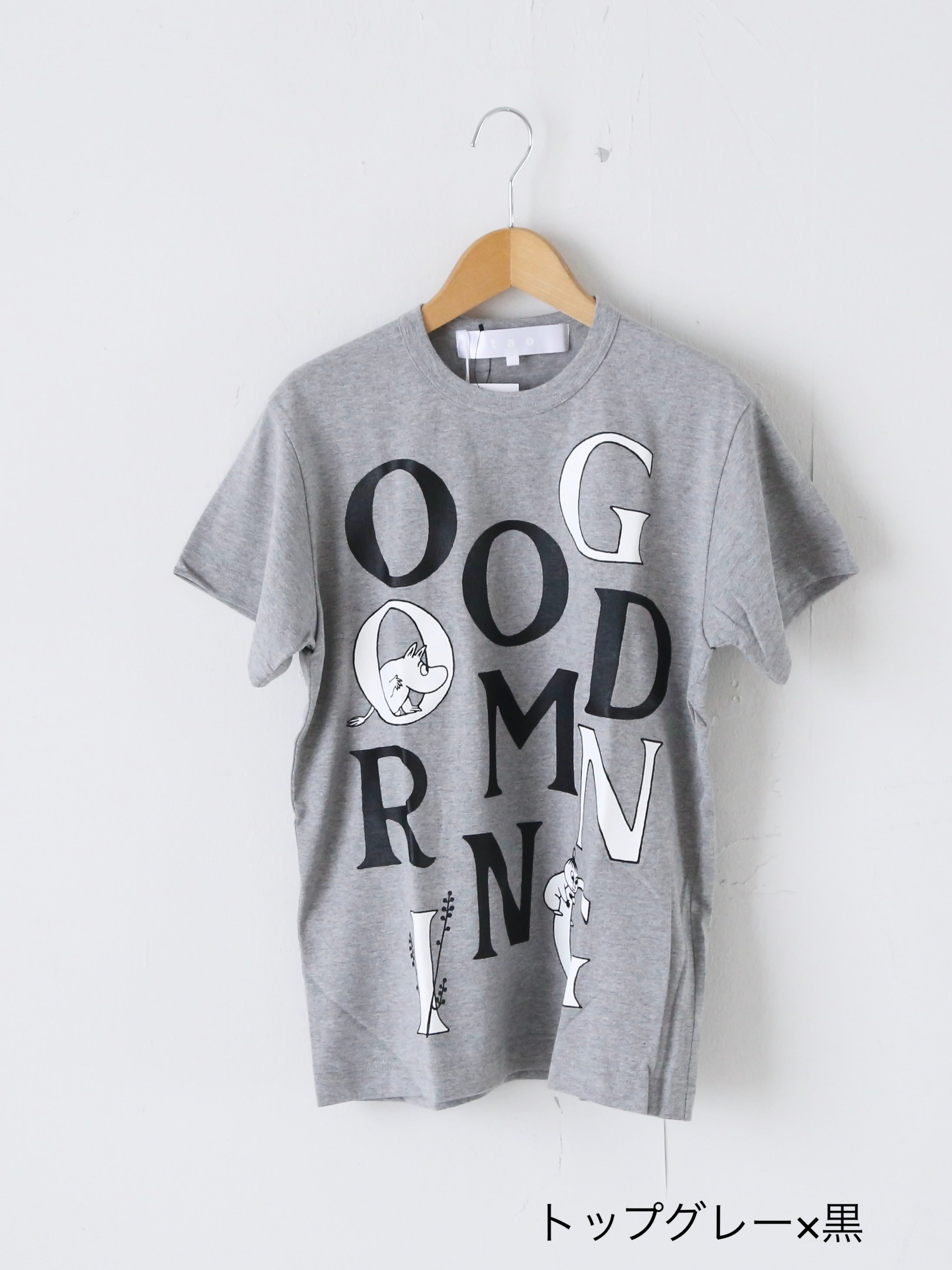 tao タオ コム デ ギャルソン 綿天竺プリントTシャツ GOOD MORNING 