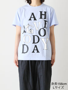 tao タオ コム デ ギャルソン 綿天竺プリントTシャツ HAVE A GOODDAY