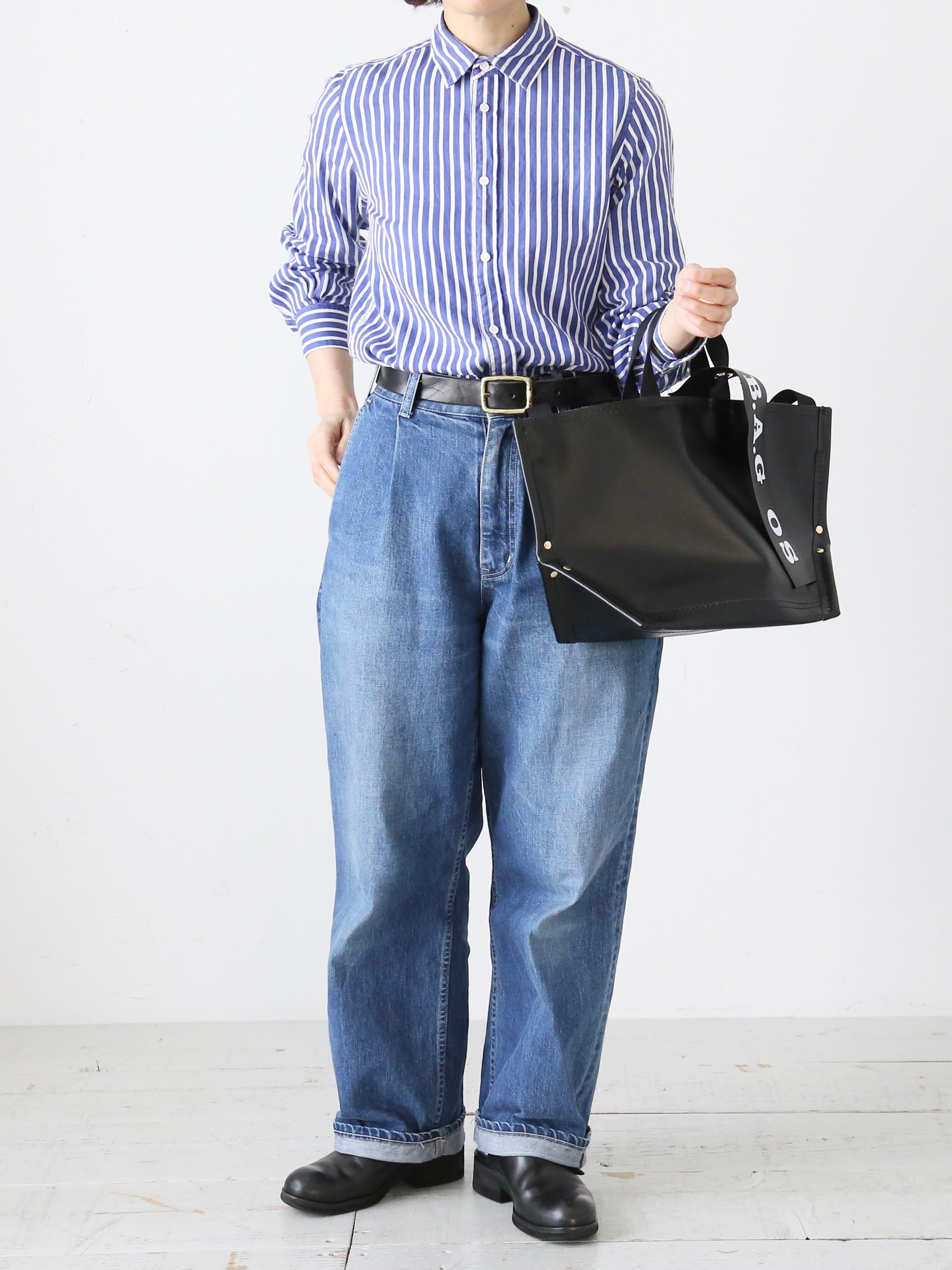 1回使用】ebagos 6号キャンバス PVC Y字トート ギンガム