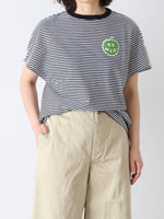 画像をギャラリービューアに読み込む, R&amp;D.M.Co- ガーゼボーダードロップTシャツ [8038]
